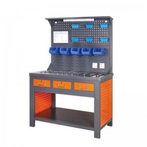 Arbetsbänk med belysningsremsa och backboard