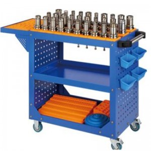CNC Blue Perforated Panel Tool Cart